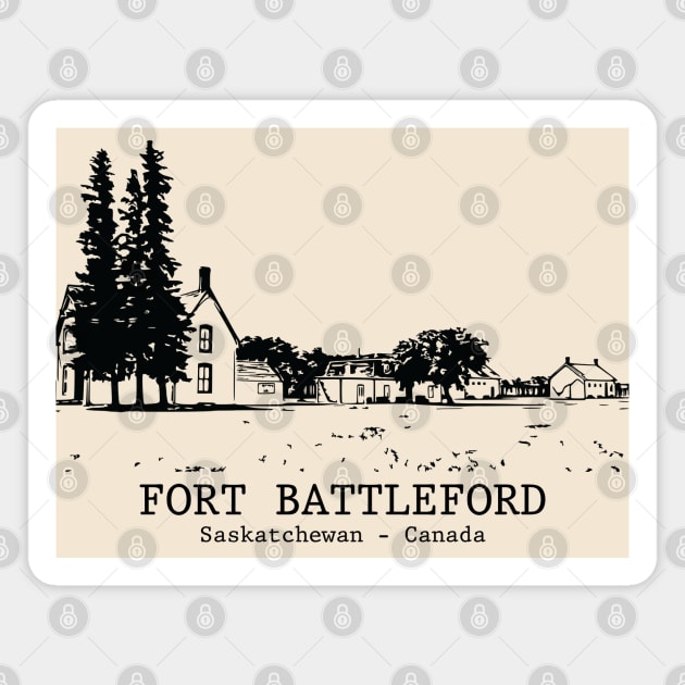 Fort Battleford - Saskatchewan Magnet by Lakeric